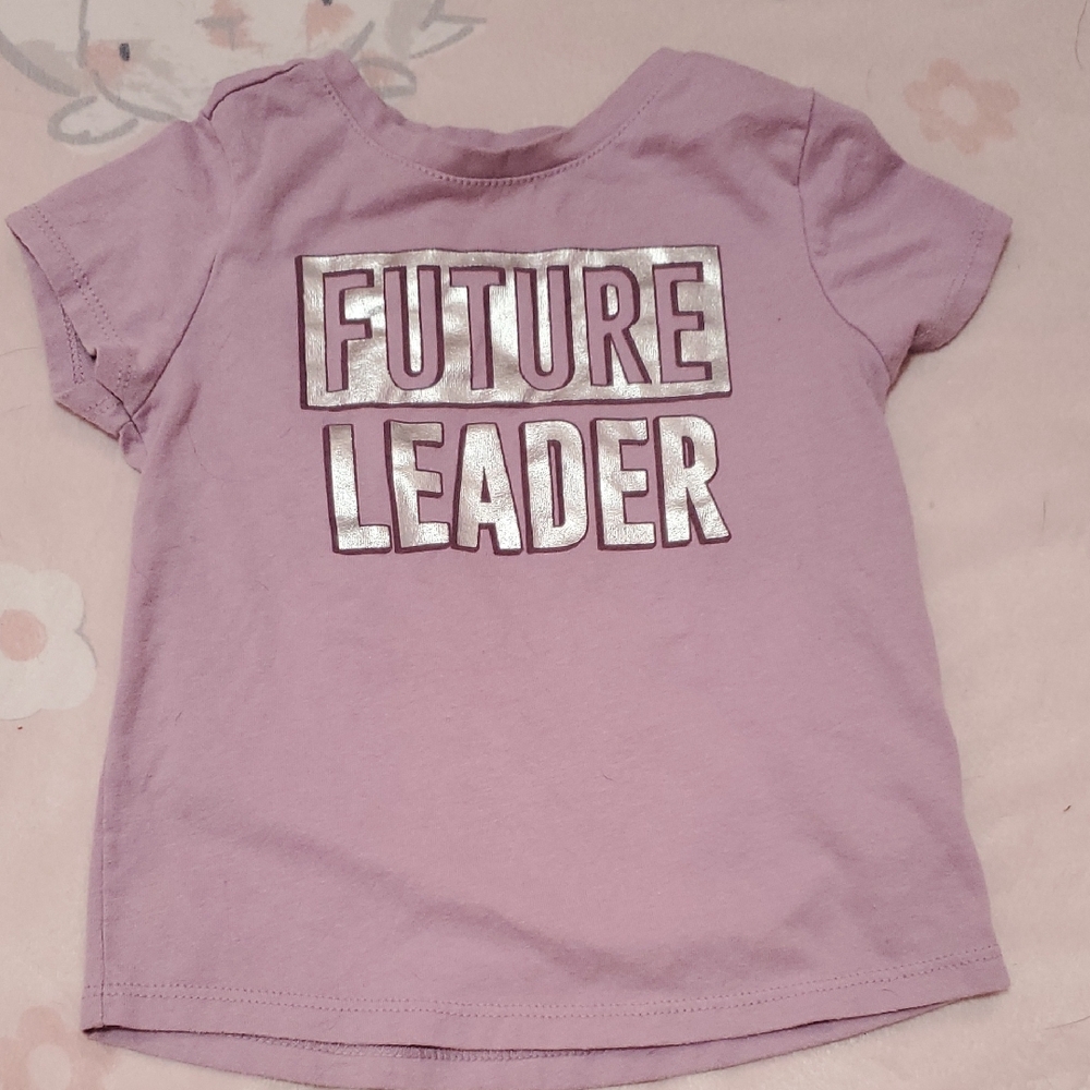 Baby Girls' Pink "Future Leader" Short Sleeve Tee